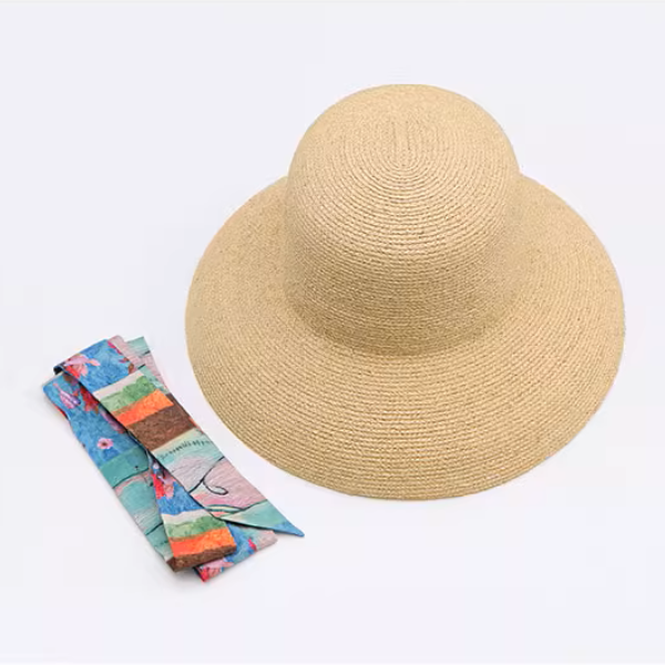 アートリボンのストローハット《Z01066》