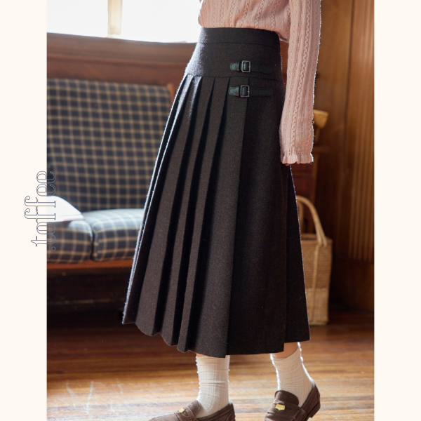 【2color】ハイウエストAラインロングスカート Z00560