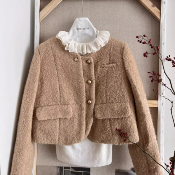 【4color】フリルネックトップ Z00040