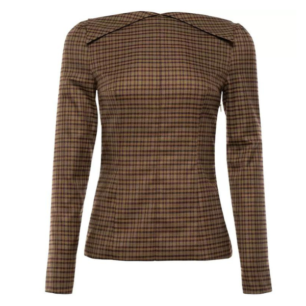 ボートネック襟付きトップス X-021