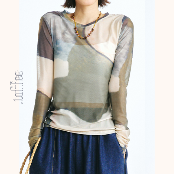 【3pattern】シースループリントロングTシャツ Z00414