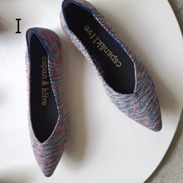 【18pattern】カラーパターンニットパンプス X-109