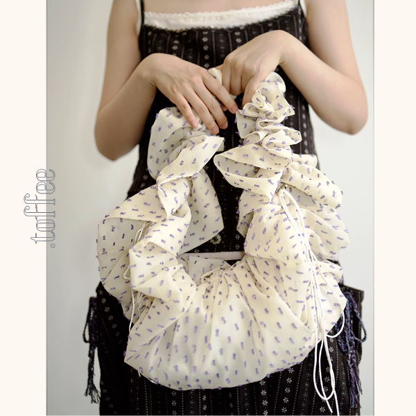 ドローストリング付きギャザーショルダーバッグ《Z00936》