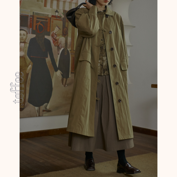 オリーブグリーンロングジャケット Z00524