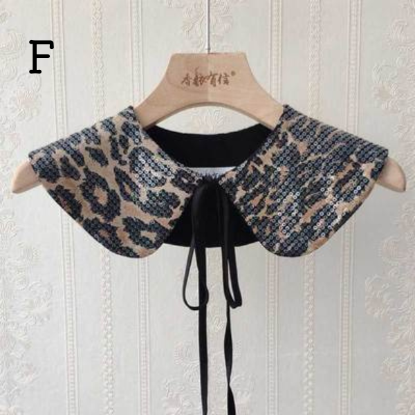 【6pattern】ジャガードフリルつけ襟 X-388