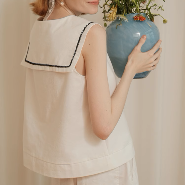 マリンライクノースリーブトップ《Z00984》