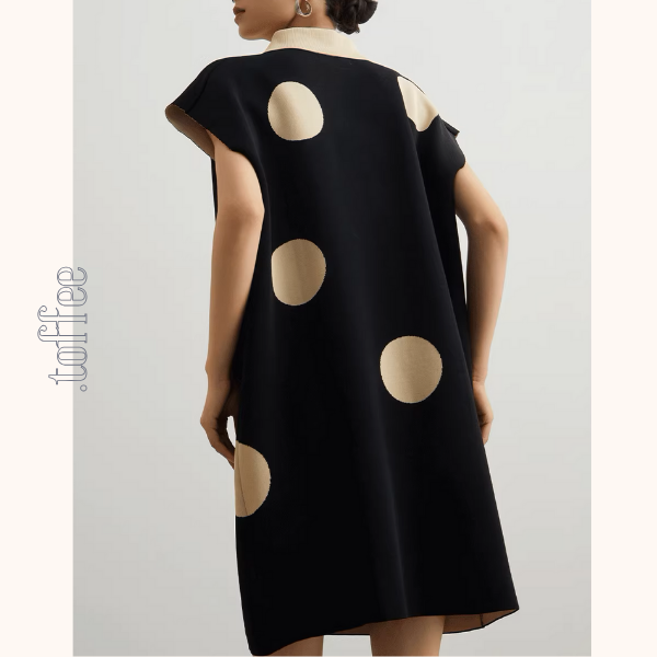 ラージドットフレンチスリーブミニワンピース《Z00943》