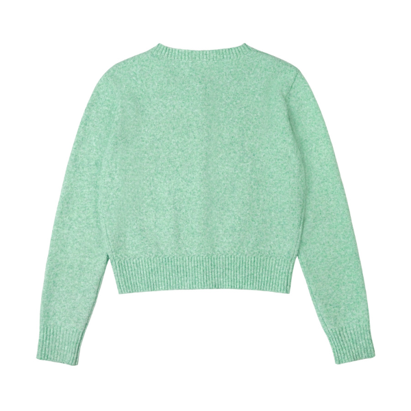 【2color】フラワー刺繍入りリブ編みセットアップカーディガン《Z00831》