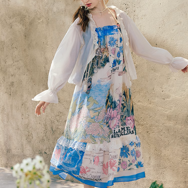 フリルシアークロップドカーディガン《Z00971》