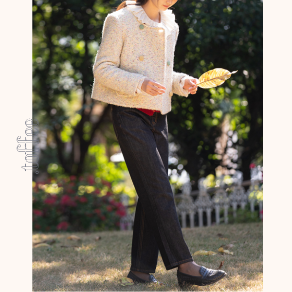 コットンストレッチストレートデニムパンツ 《Z00647》