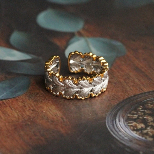 リーフモチーフオープンリング  su0020