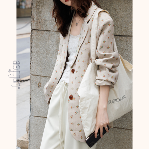 小花柄ルーズジャケット Z00395