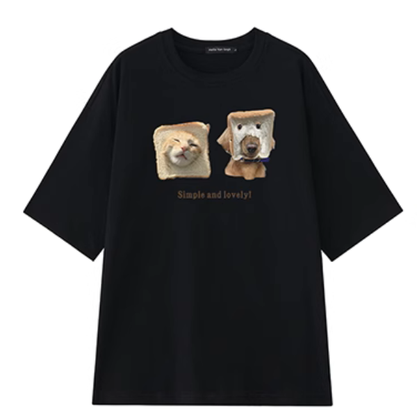 【6color】アニマルプリントオーバーサイズTシャツ《Z00990》