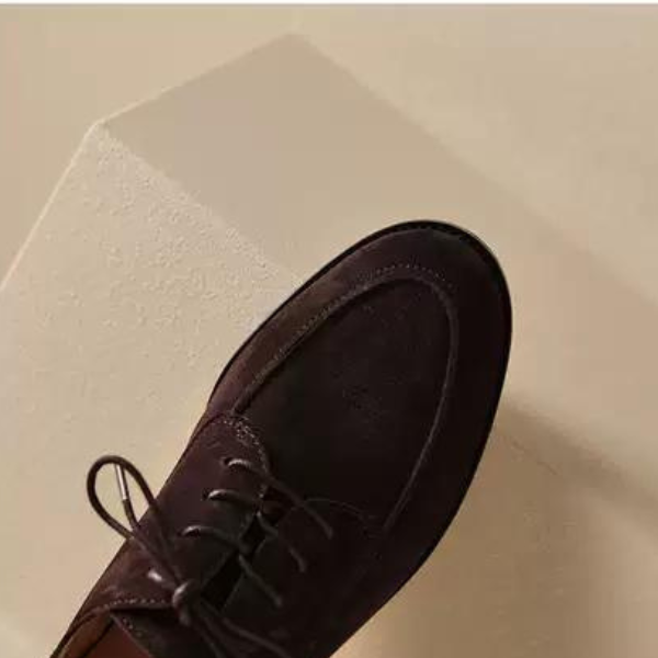 【2color】レトロデザインレースアップローファー AU-283