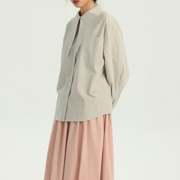 【2color】ラージカラーオーバーサイズコットンシャツ 《Z00726》