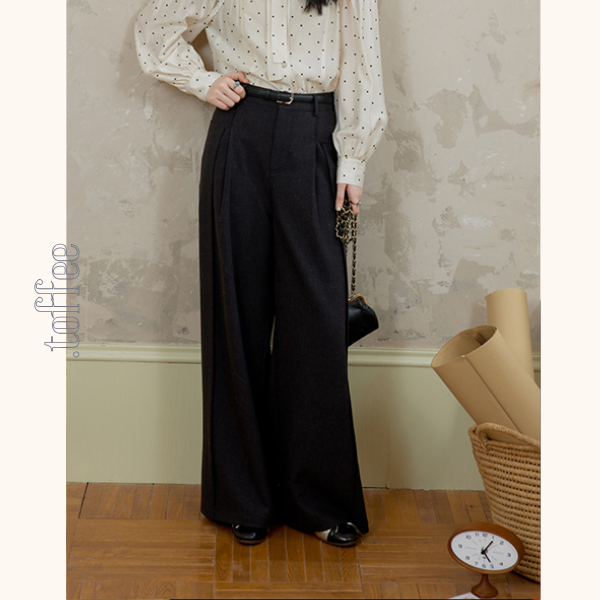 ハイウエストクロップド丈ワイドパンツ  《Z00763》
