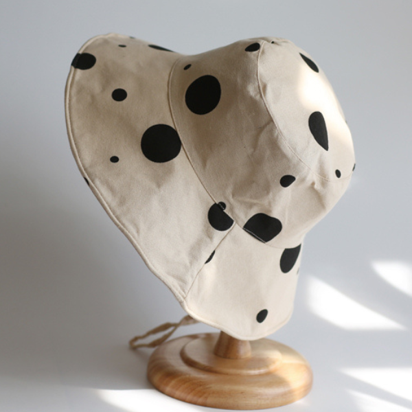 【2color】ドットプリントビッグプリムハット AU-119