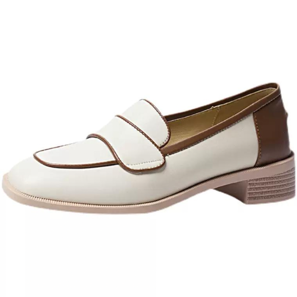 【2color】スクエアトゥコントラストシューズ AU-286