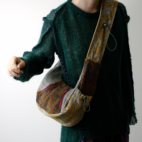 サイドチェックマルチカラーショルダーバッグ Z00489