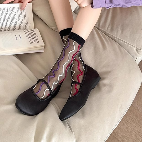 シースルーブラックソックス3足セット Z00392