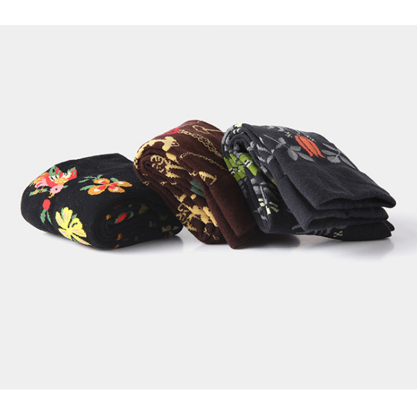 フラワージャガードソックス3Pセット X-334