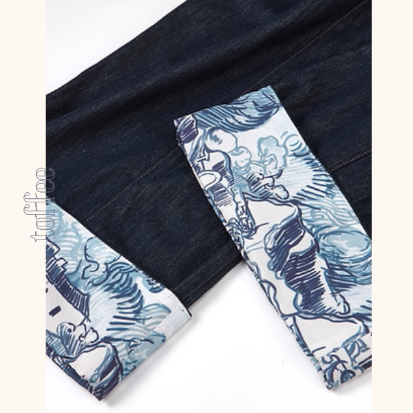 星降る夜の宴のストレートジーンズ《Z01058》