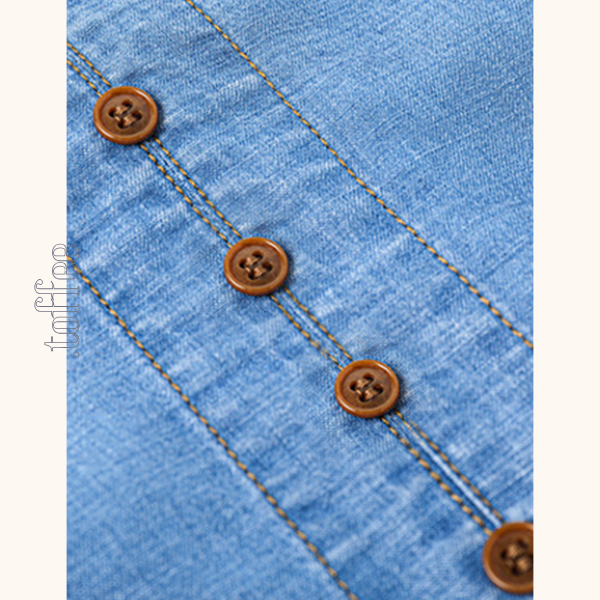 フロントリボンデニムシャツ Z00458