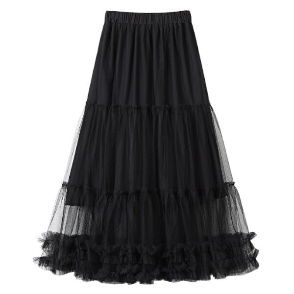 フリルヘムメッシュスカート Z00288