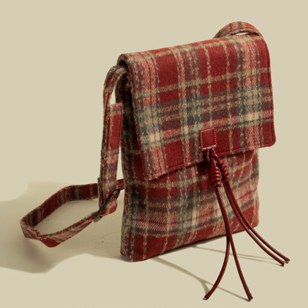 【3color】チェック柄ショルダーバッグ    Z00433