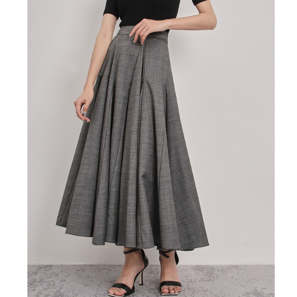 クラシックデザインフリルプリーツスカート AU-027