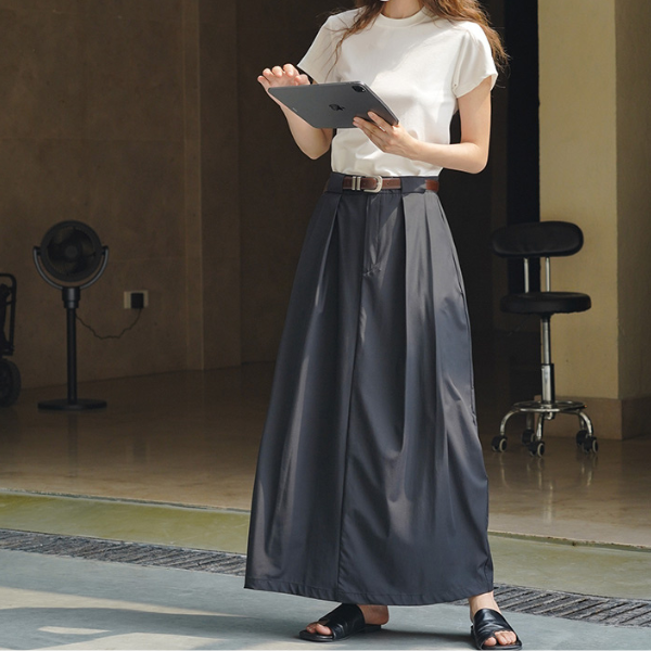 ハイウエストドレープロングスカート Z00196