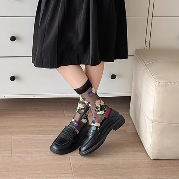 シースルーブラックソックス3足セット Z00392