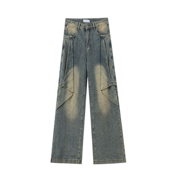 【2color】ヴィンテージ風ウォッシュデニム X-363