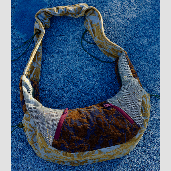 サイドチェックマルチカラーショルダーバッグ Z00489