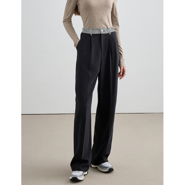 チェック切り替えセンタープレスパンツ X-415