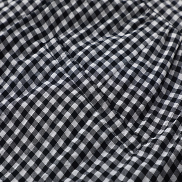 ギンガム刺繍ブラウス&ショートパンツセットアップ《Z01038》