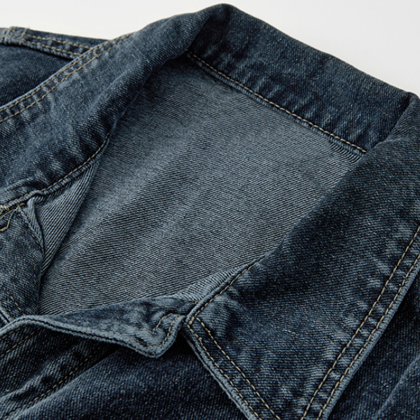 ノーカラーデニムジャケット X-228