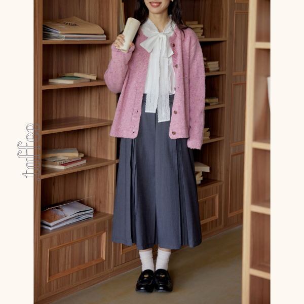 2タイププリーツミモレ丈スカート Z00564