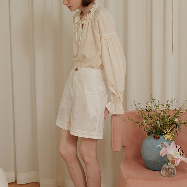 【2color】リボン&フリルディテールブラウス 《Z00755》