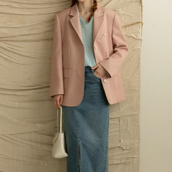 【2color】シングルブレストテーラードジャケット《Z00851》