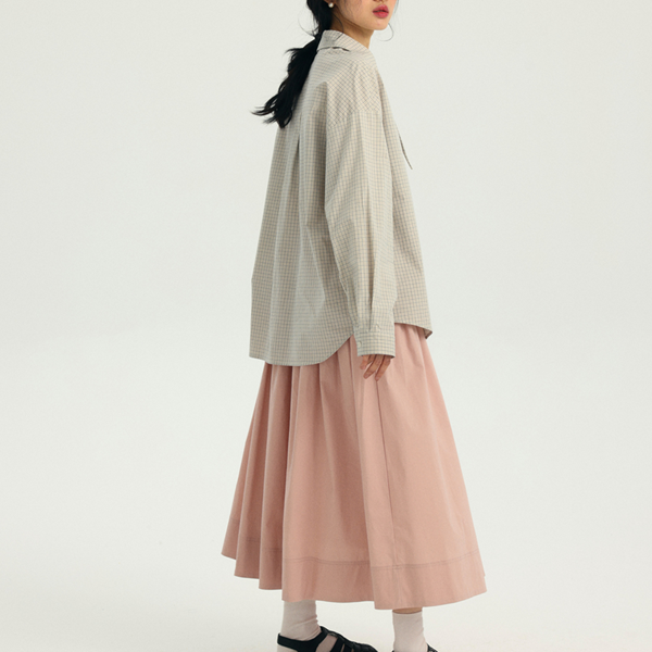 【2color】ラージカラーオーバーサイズコットンシャツ 《Z00726》