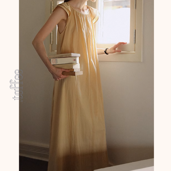 フライングスリーブミモレ丈ワンピース《Z01026》