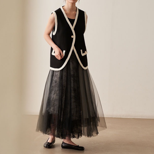 チュールレーススカート X-088