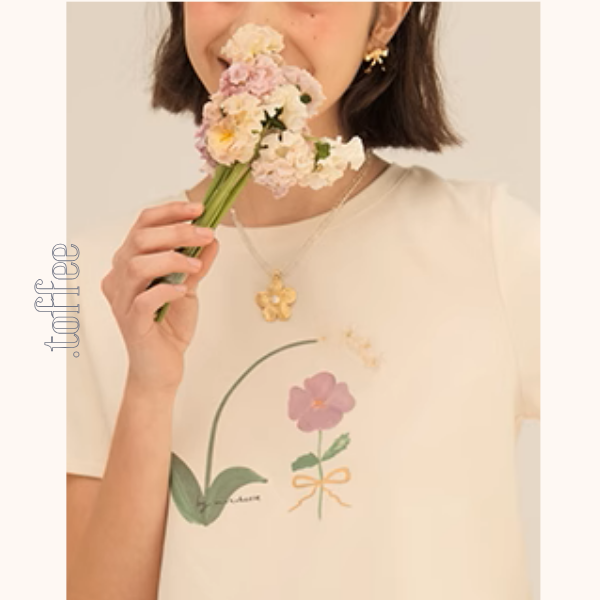 フラワーモチーフクリスタルチェーンネックレス《Z00876》