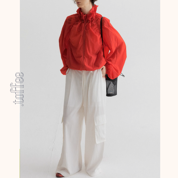 【5color】フルジップアップハイネックシアージャケット《Z00953》