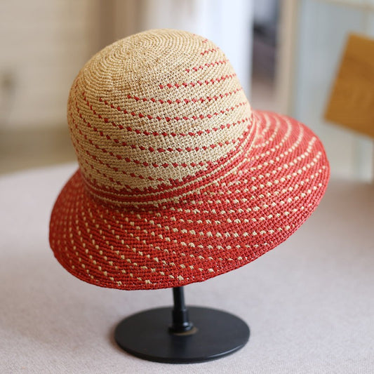 【4color】天然ラフィアの麦わら帽子