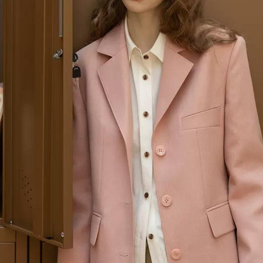 パウダーピンクベーシックジャケット X-049