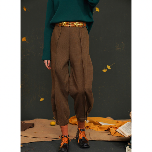 【2color】リブヘムセンタープレスパンツ AU-468