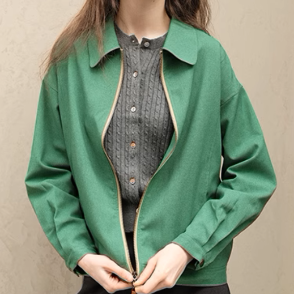 ショート丈グリーンジャケット《Z00874》