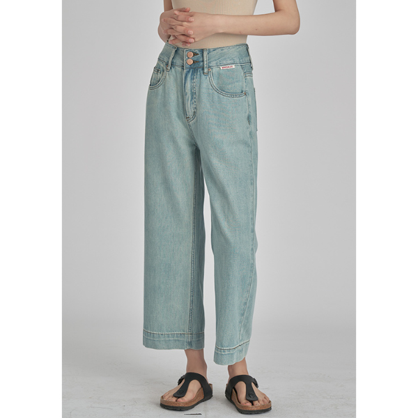 【2color】ウォッシュド ワイドレッグジーンズ Z00177